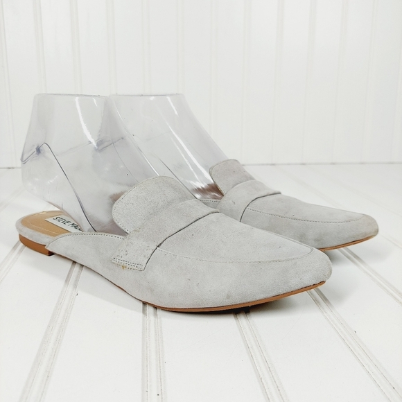 Steve Madden Gray Suede Flavor Flat Mule F922 - Picture 6 of 14